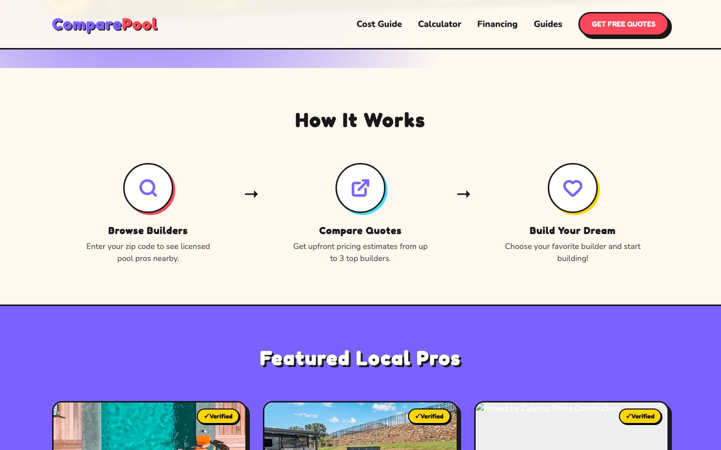ComparePool pool builder directory and comparison