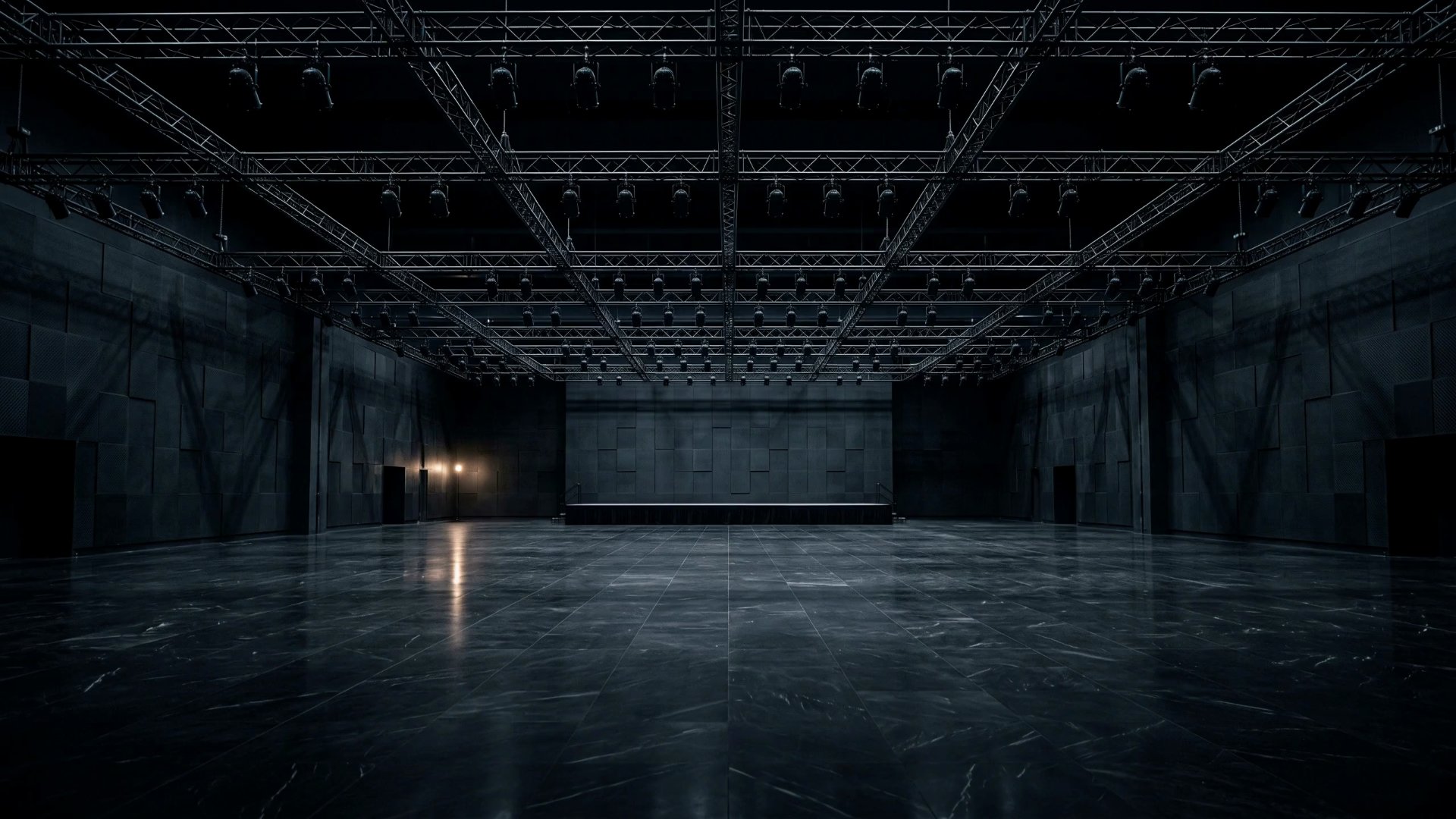 Resonance Events website hero section showing a dark luxury event production interface with warm cream accents